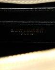 Calfskin Y Quilted Monogram Small Loulou Chain Satchel Blanc Vintage