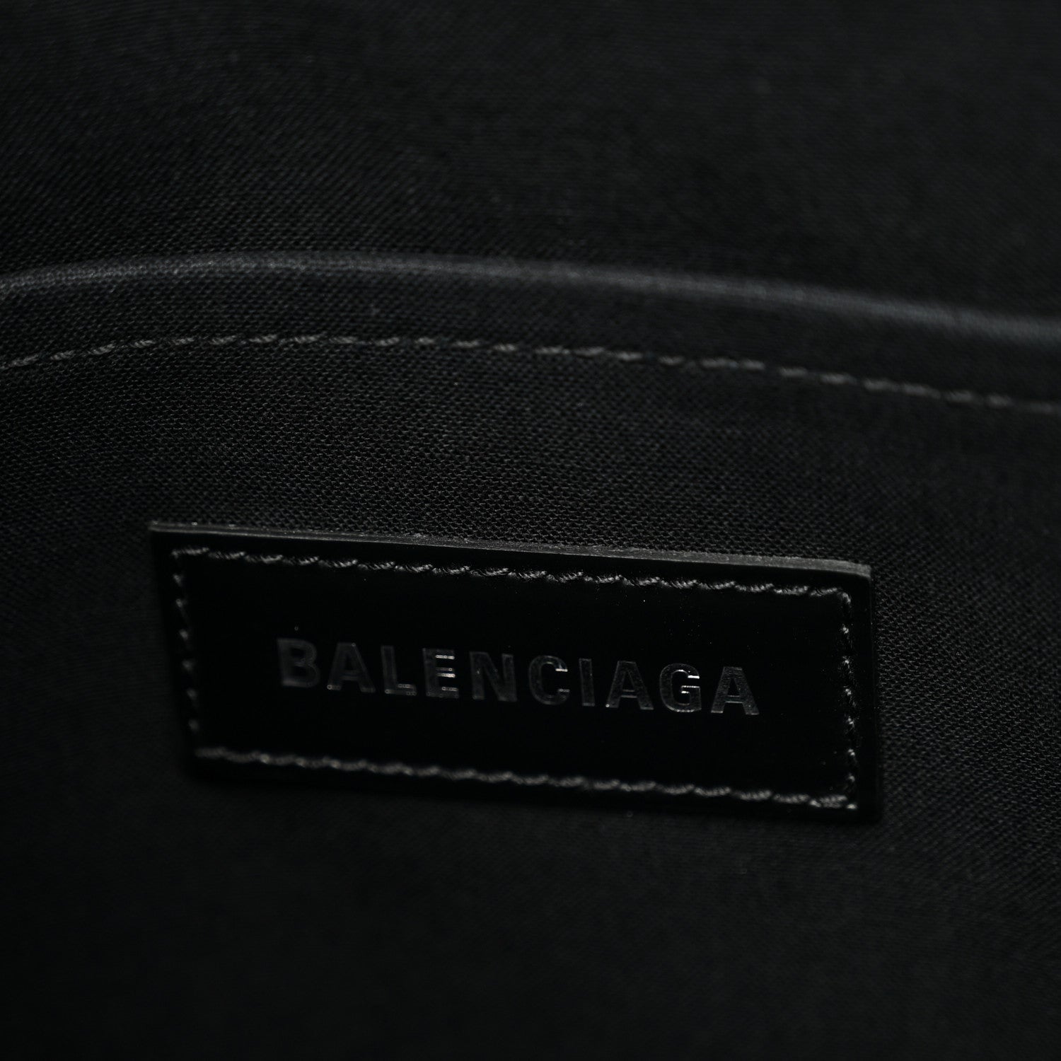 Washed Frayed Denim Logo Medium Hardware Tote Blue