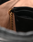 Calfskin Matelasse Mini GG Marmont 2.0 Bucket Bag Black