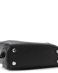 Grained Calfskin Small Rodeo Top Handle Handbag Black