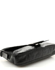 Crackled Calfskin Baguette 26424 Black