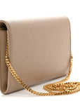 Grain De Poudre Monogram Uptown Chain Wallet Dark Beige