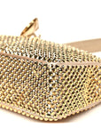 Satin Crystal Mini Re-Edition 2000 Bag Platino