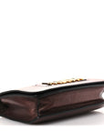 Metallic Calfskin J'AD1OR Chain Flap Bag Noisette