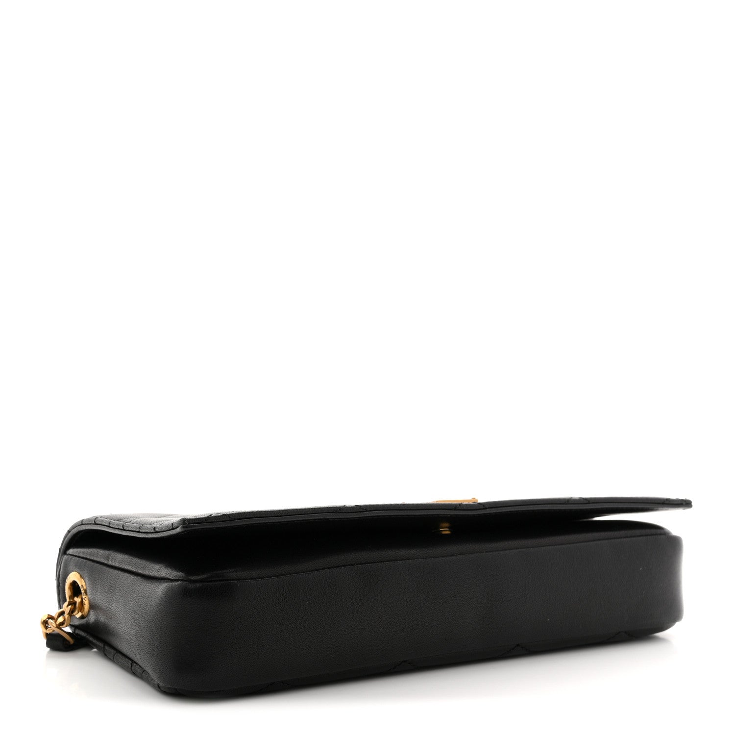 Lambskin Quilted Monogram Kate 99 Black
