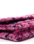Tweed Quilted Wallet On Chain WOC Fuchsia Purple