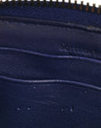 Nappa Intrecciato Zip Around Compact Wallet Blue