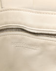 Lambskin Maxi Intrecciato Cassette Messenger Chalk