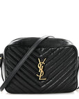 Calfskin Matelasse Monogram Lou Camera Bag Black