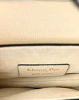 Grained Calfskin Mini Saddle Bag White