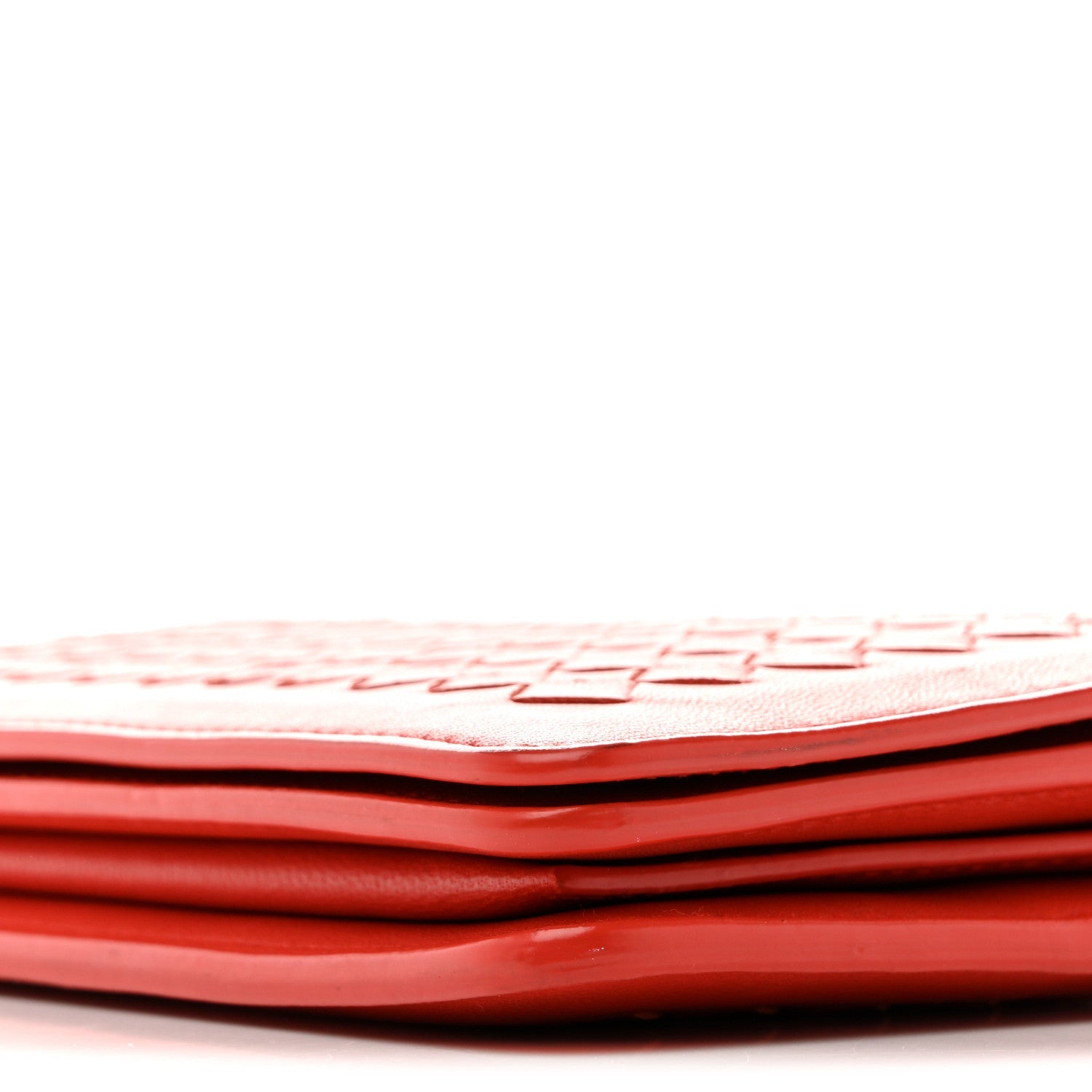 Nappa Intrecciato Continental Wallet on Chain Red