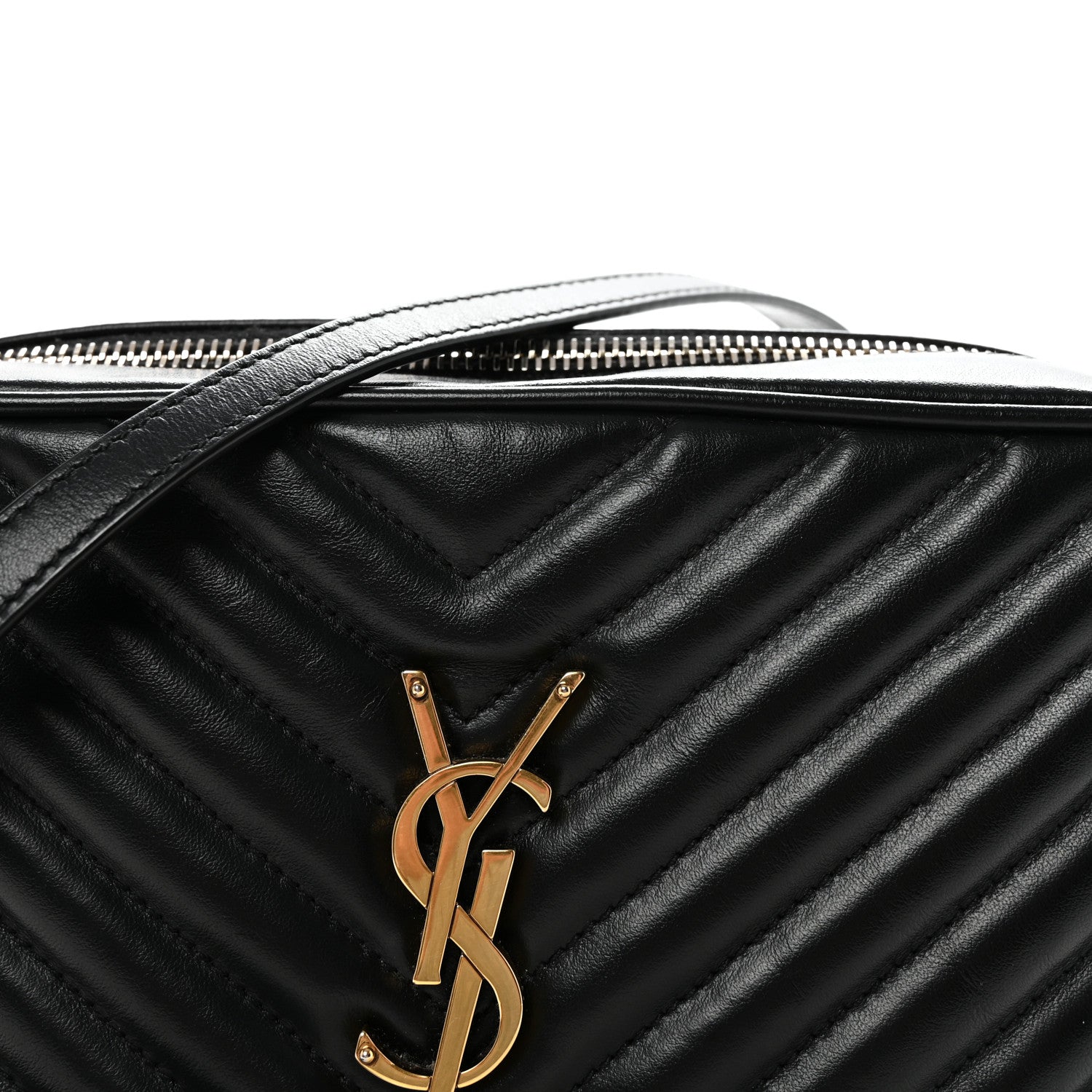Calfskin Matelasse Monogram Lou Camera Bag Black