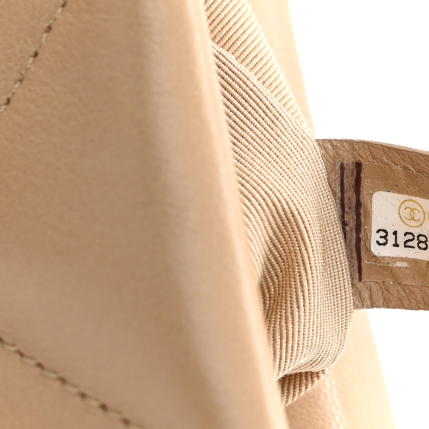 Lambskin Quilted Medium CHNL 19 Flap Dark Beige