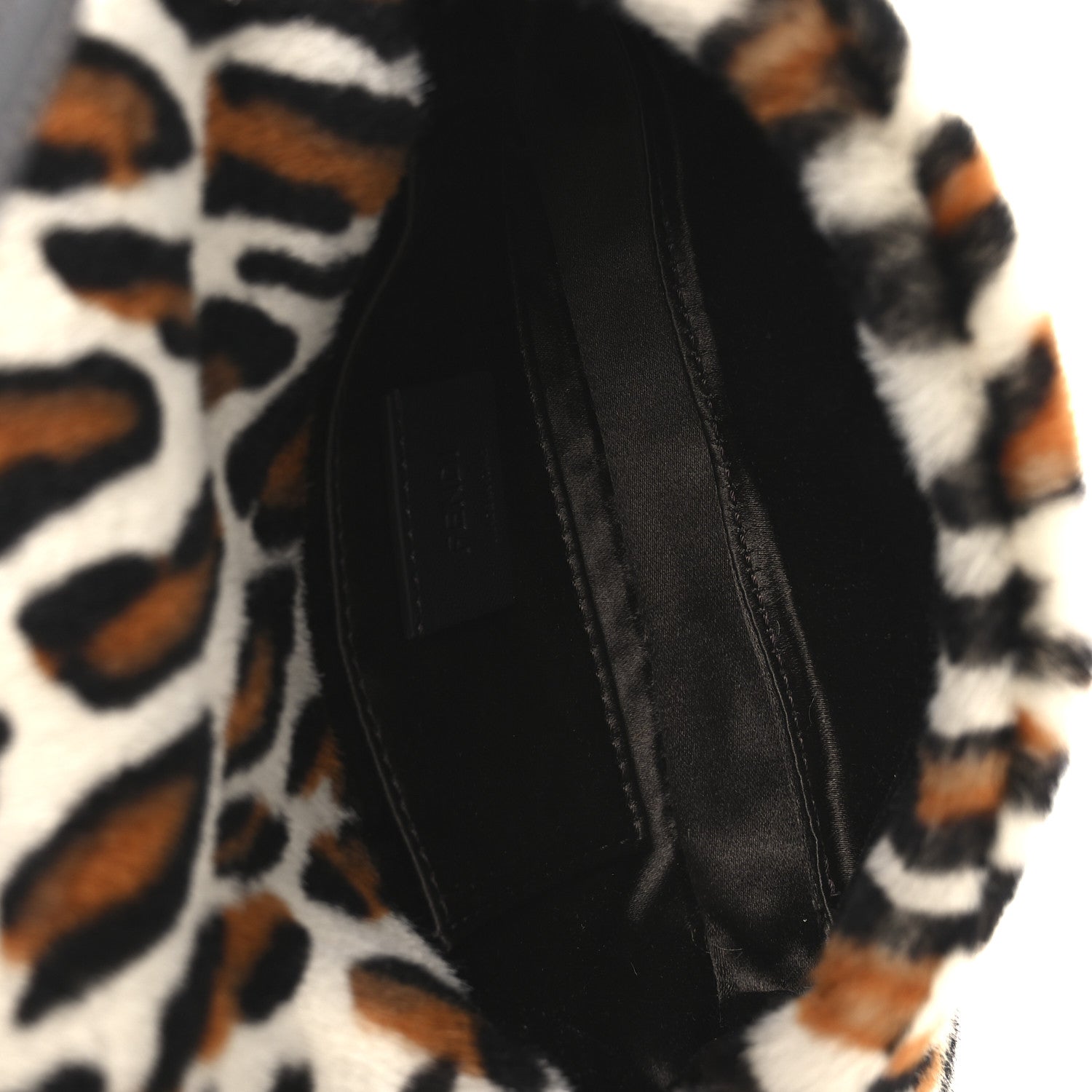 Calf Hair Leopard Print Phone Baguette Moro