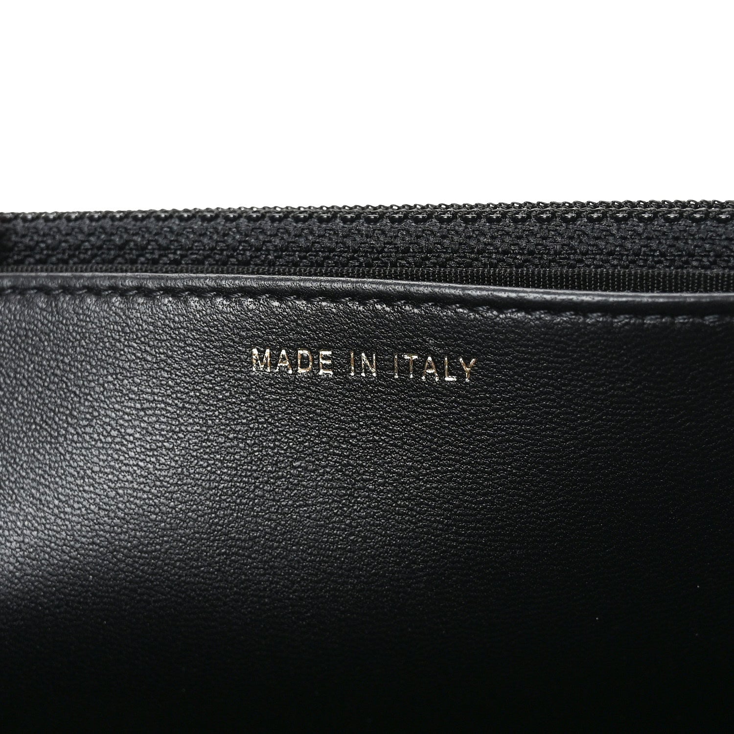 Lambskin Quilted All About CHNL Charm Wallet On Chain WOC Black