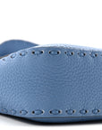 Cuoio Roma Sellerissima Nappa Sintetica Tape Stitch Baguette Placca Placca Argento Blue