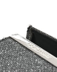 Glitter Fabric Erica Chain Clutch  Anthracite
