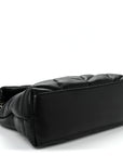 Lambskin Quilted Small Loulou Puffer Monogram Chain Satchel Black