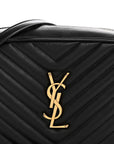 Calfskin Matelasse Monogram Lou Camera Bag Black