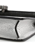 Metallic Calfskin Super Mini Dionysus Shoulder Bag Silver