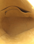 Soft Grained Calfskin Small Sangle Bucket Bag Ocre