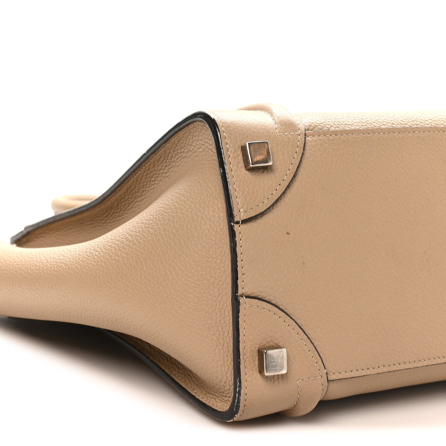Drummed Calfskin Micro Luggage Dune