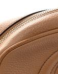 Pebbled Calfskin Small Soho Disco Bag Camelia