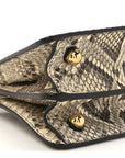 Snakeskin Shiny Nappa Petite Peekaboo I SEE U Satchel Daisy Roccia Camelia