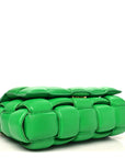 Lambskin Maxi Intreccio Padded Chain Cassette Crossbody Bag Racing Green