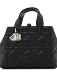 Calfskin Macrocannage Medium Toujours Black