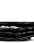 Caviar Quilted Mini Wallet On Chain WOC Black