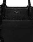 Grained Calfskin Medium Rive Gauche Cabas Black