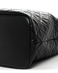 Lambskin Quilted Large Perfect Meeting Hobo Black