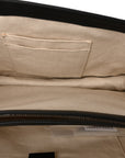Moon Calfskin Web Large Dionysus Bamboo Top Handle Bag Black Bright Evergreen Hibiscus Red
