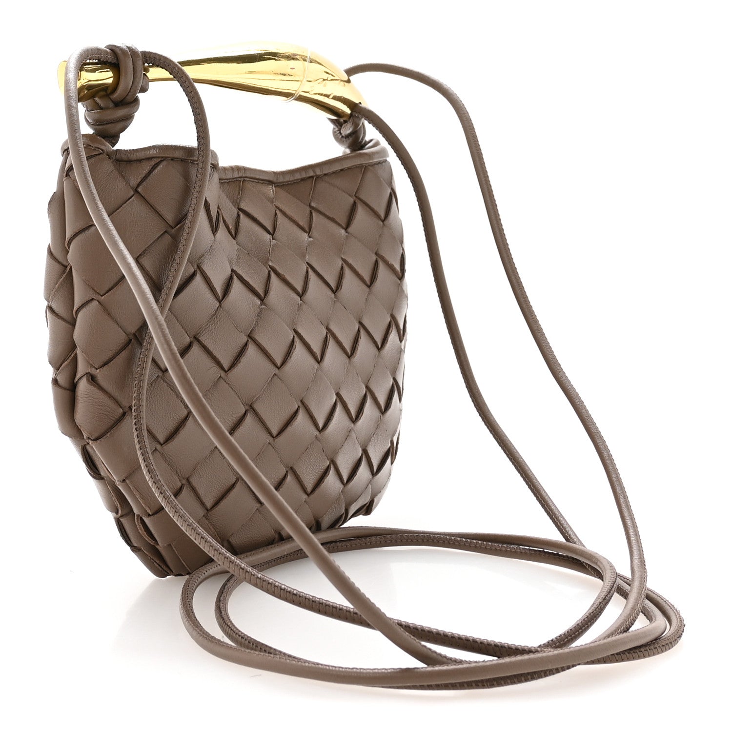 Nappa Intrecciato Mini Sardine Bag Taupe Grey