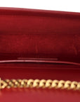 Smooth Calfskin Medium Classic Monogram Kate Tassel Satchel Lipstick Red