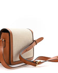 Textile Natural Calfskin Teen Triomphe White Tan