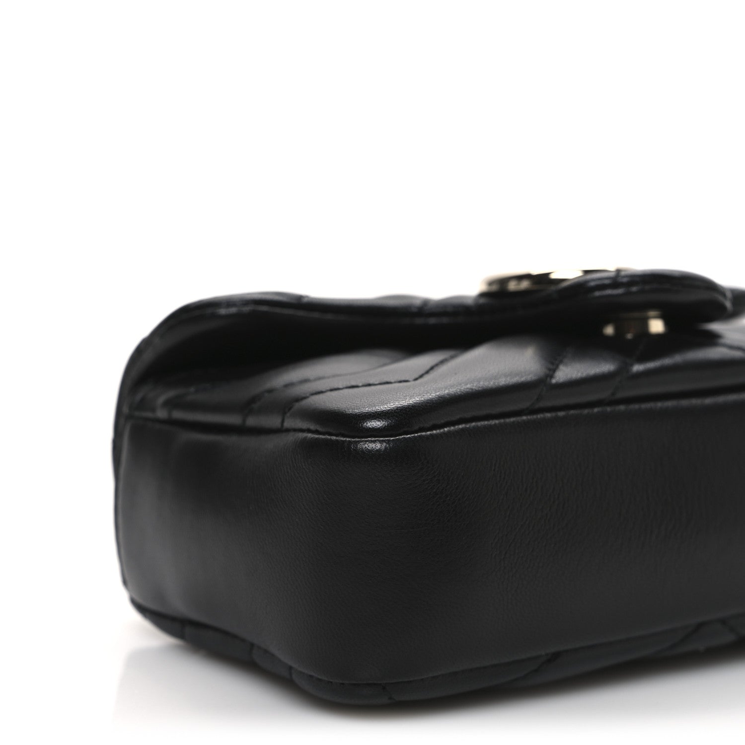 Lambskin Matelasse Mini GG Marmont Shoulder Bag Black