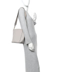 Soft Grained Calfskin Small Sangle Bucket Bag Light Taupe