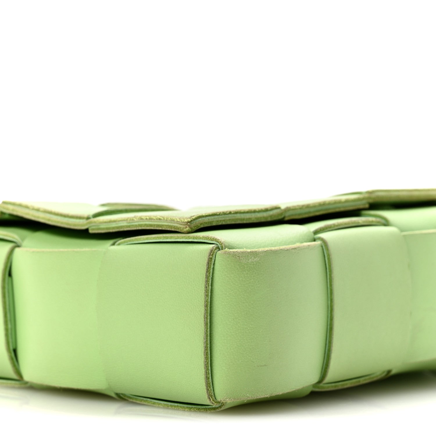 Lambskin Maxi Intrecciato Cassette Crossbody Bag Pistachio