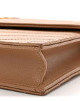 Grain De Poudre Matelasse Chevron Monogram Envelope Chain Wallet Cork