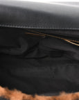 Shearling Vitello Dolce Macro FF 1974 Baguette Tobacco Black