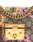 GG Supreme Monogram Bengal Small Padlock Shoulder Bag Beige Pink