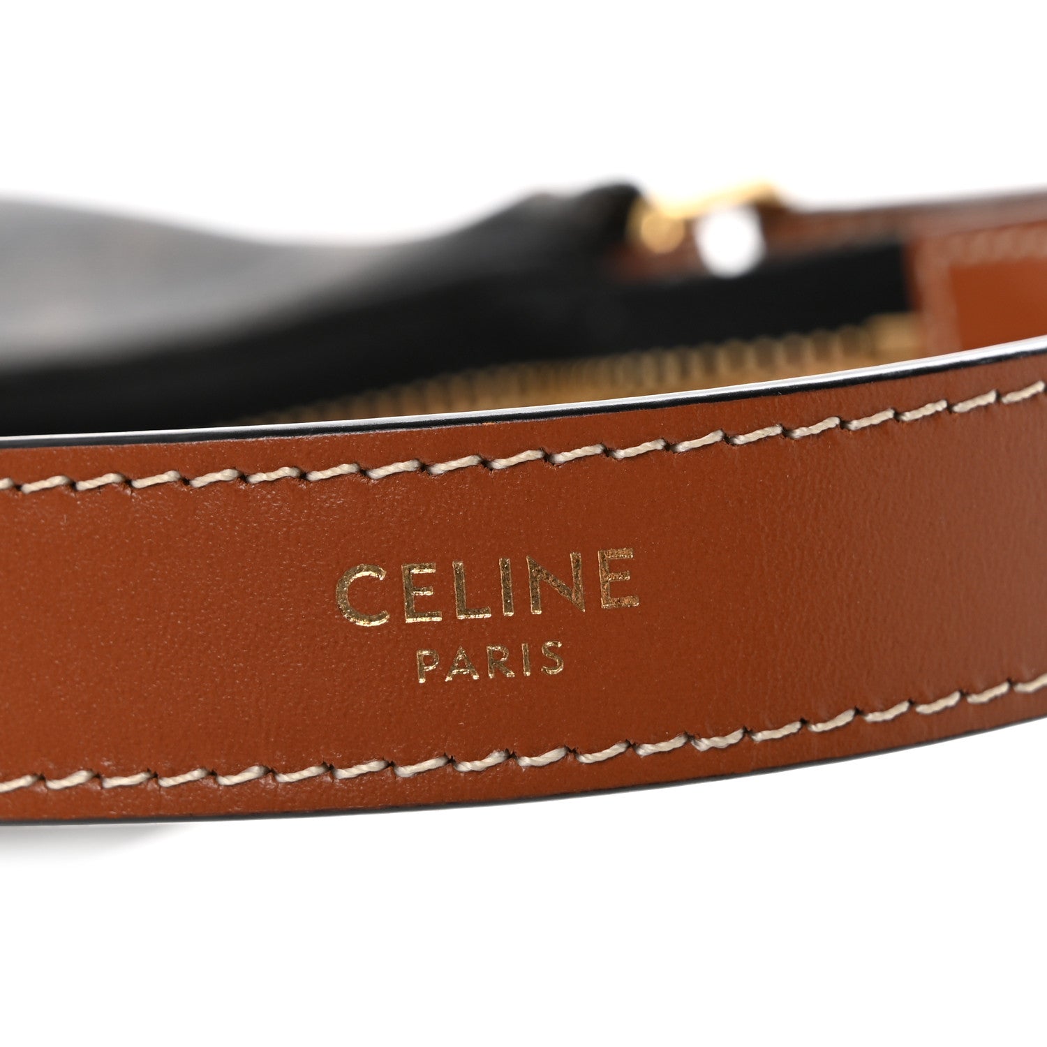 Triomphe Canvas Calfskin Ava Shoulder Bag Tan