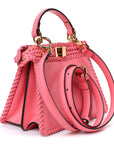 Vitello King Shiny Nappa Intreccio Petite Peekaboo I SEE U Satchel Pink Dalia