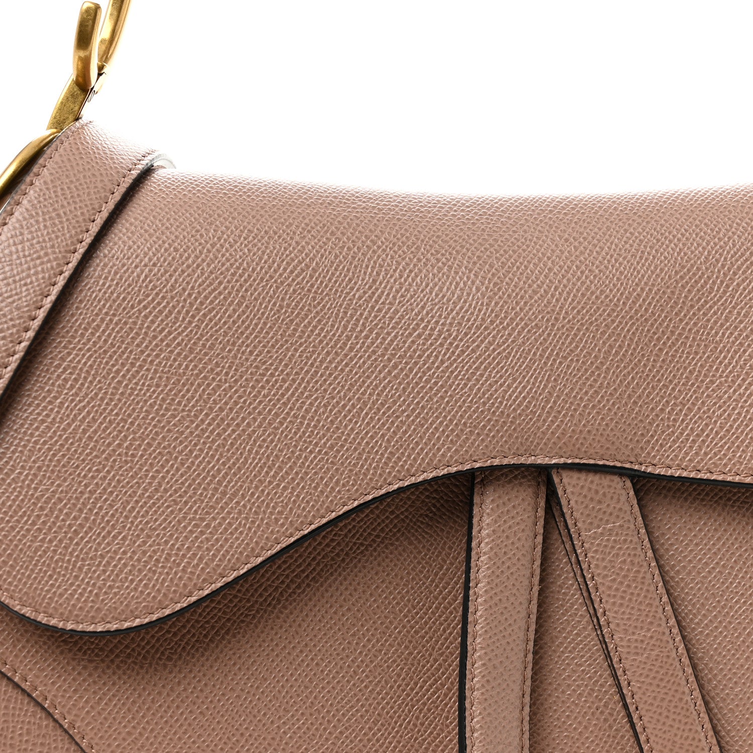 Grained Calfskin Saddle Bag With Strap Fard