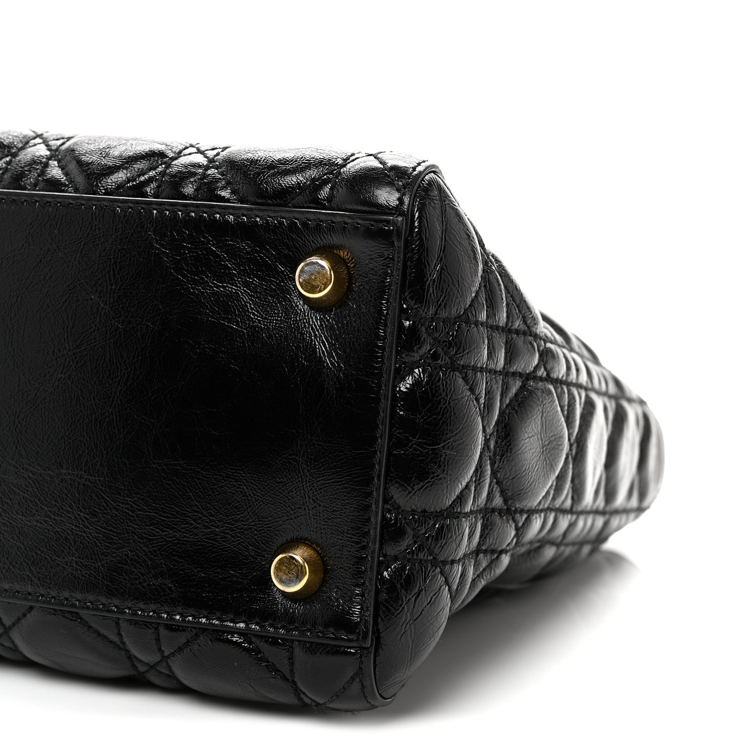 Crinkled Patent Cannage Medium Bohemian Lady D1OR Black