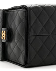 Caviar Quilted Medium CHNL 25 Handbag Black