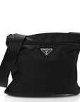 Nylon Vela Flat Messenger Bag Black