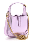 Laminated Nappa Nano Jackie 1961 Hobo Metallic Rosa